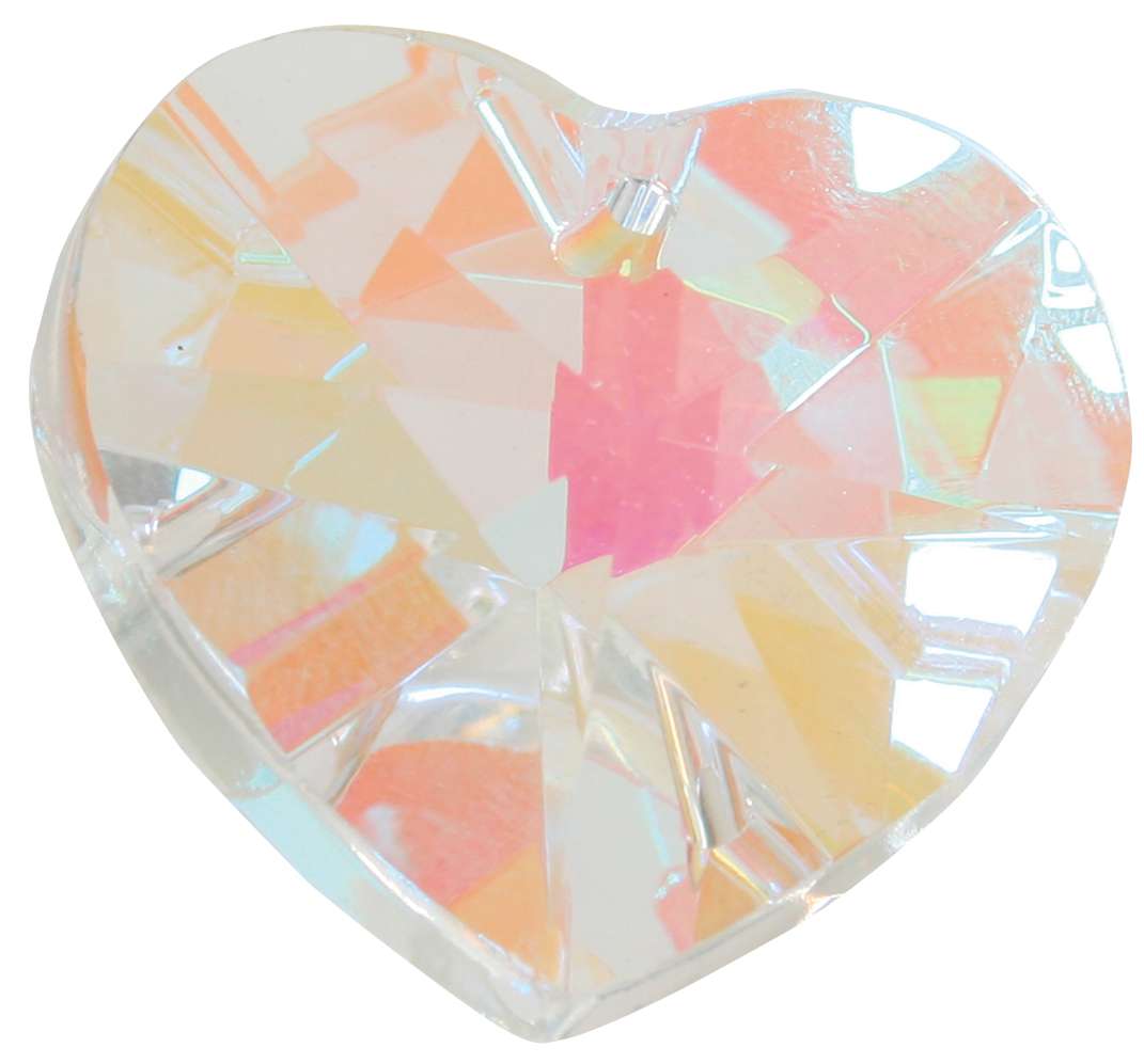 Kristall-Herz irisierend 3 cm
