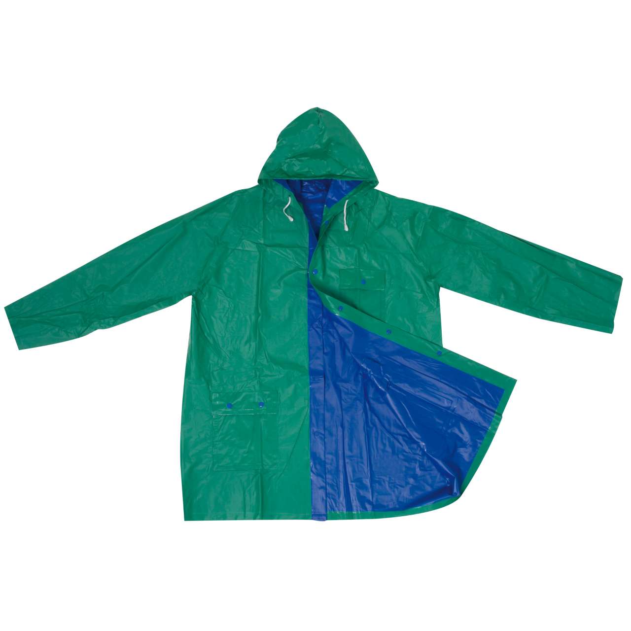 Zweifarbige Wende Regenjacke aus PVC