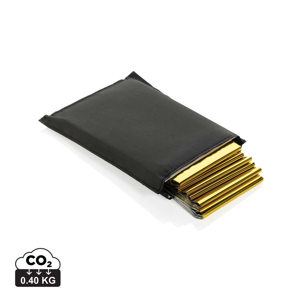 Solra-Rettungsdecke in RCS-Tasche aus recyceltem RPET