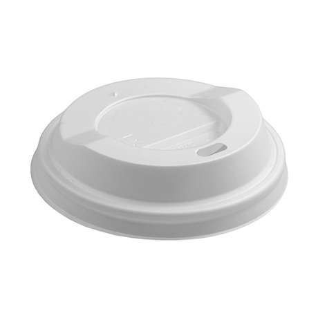 Verpackung, ca. 1g, PE Deckel für Becher weiß 80mm