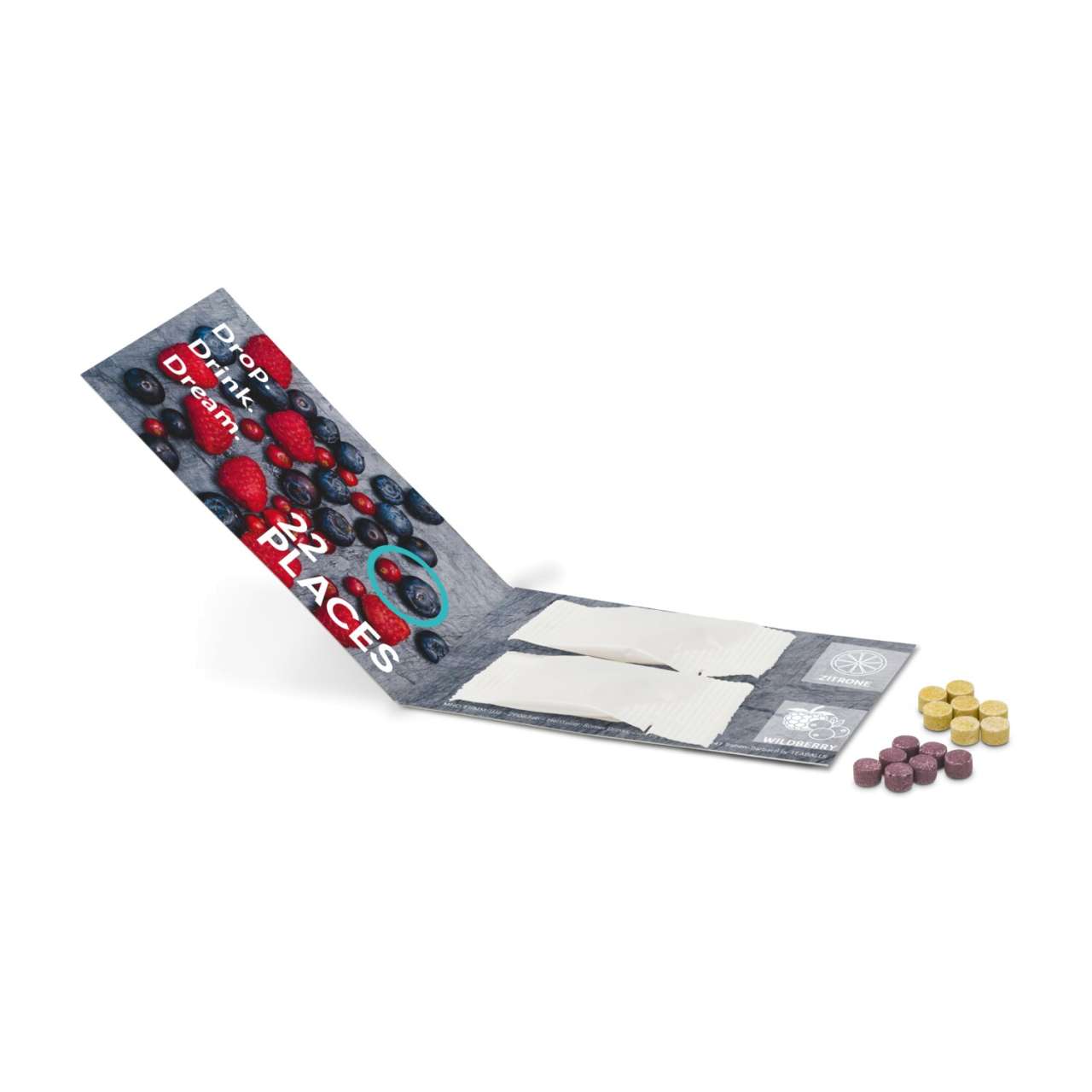 Promo Drops by TEABALLS - 2 Sachets (je 6-8 Wildberry und Zitrone Drops für ein Erfrischungsgetränk