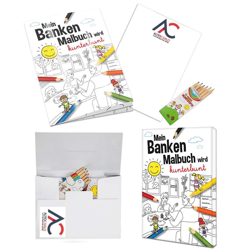 Malbuch / Mal-Set A6 - Banken