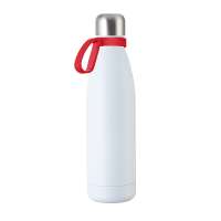 Flasche weiß, Ring rot