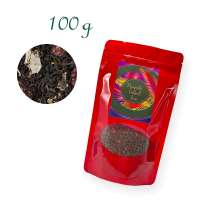 Aluverbundfolien-Standbodenbeutel, Aromabeutel, rot, mit Fenster, Inhalt 100 g