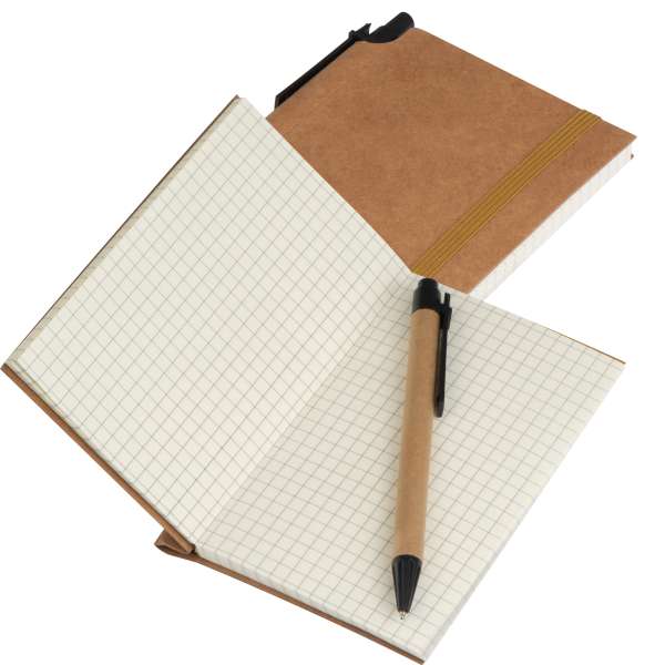 Kleines Notizbuch mit Umschlag aus Karton