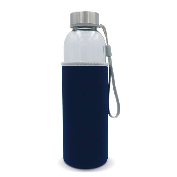 Trinkflasche aus Glas mit Neoprenhülle 500ml