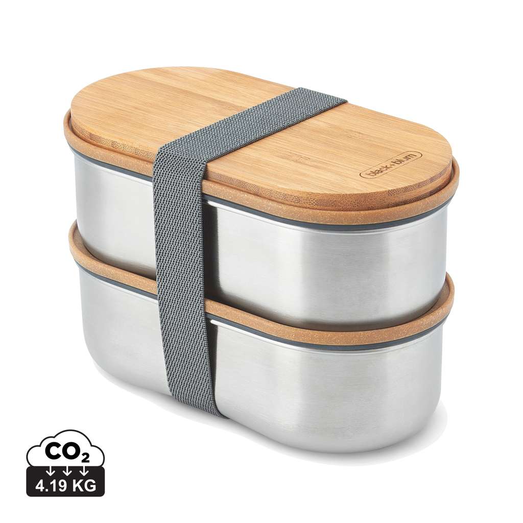 Black + Blum Stainless Steel Double Bento Box