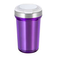 Innenbecher silber, Deckel weiß, Tasse lila