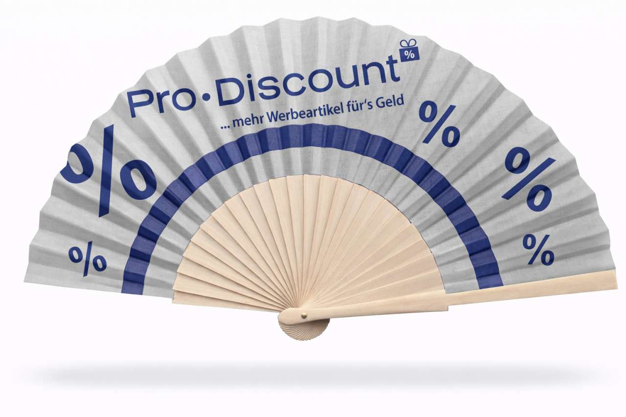 Holz-Fächer mit Druck auf Stoff