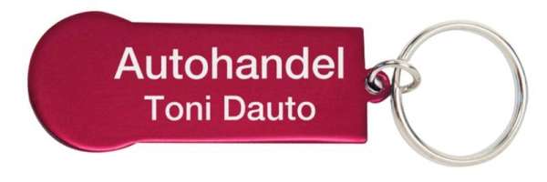 Einkaufswagen-Chip/Schlüsselanhänger Aluminium