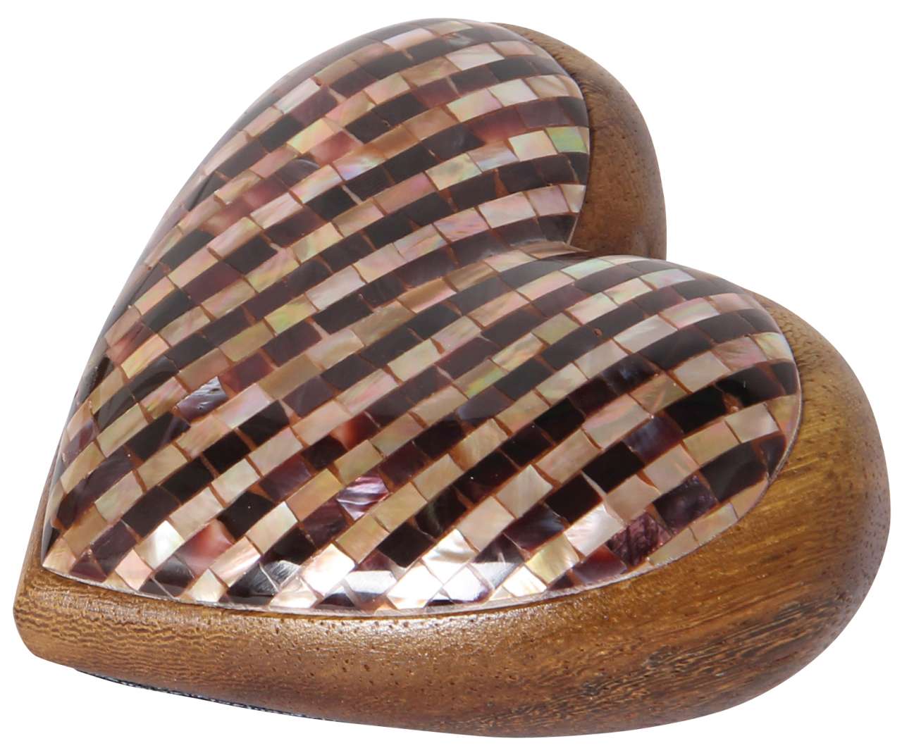 Deko-Herz exklusiv braun gestreift