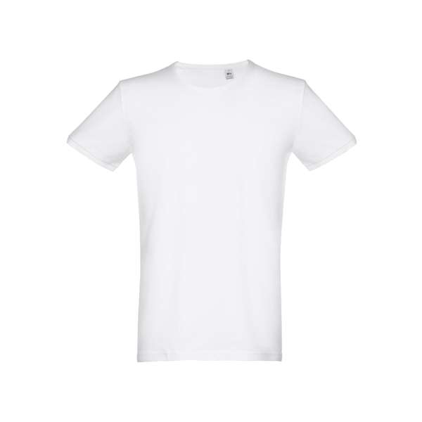THC SAN MARINO WH Kurzärmeliges Herren-T-Shirt aus gekämmter Baumwolle Weiße Farbe