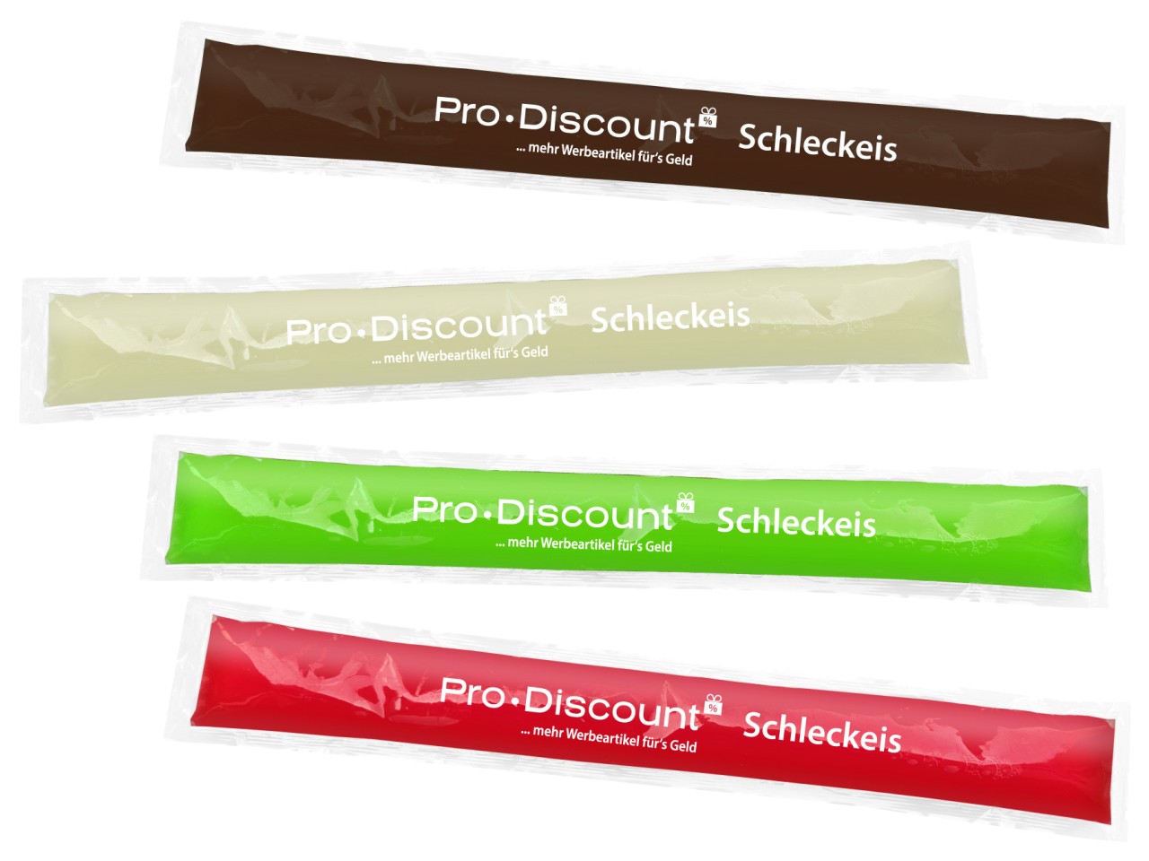 Schleck-Wassereis - Schlaucheis mit Label CMYK