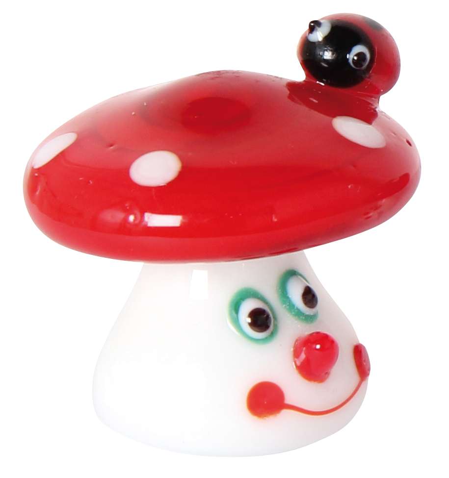 Glas-Männchen Pilz (6er-Set)