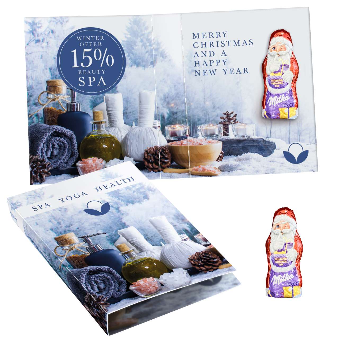 Süßes Briefchen mit Milka Mini Weihnachtsmann