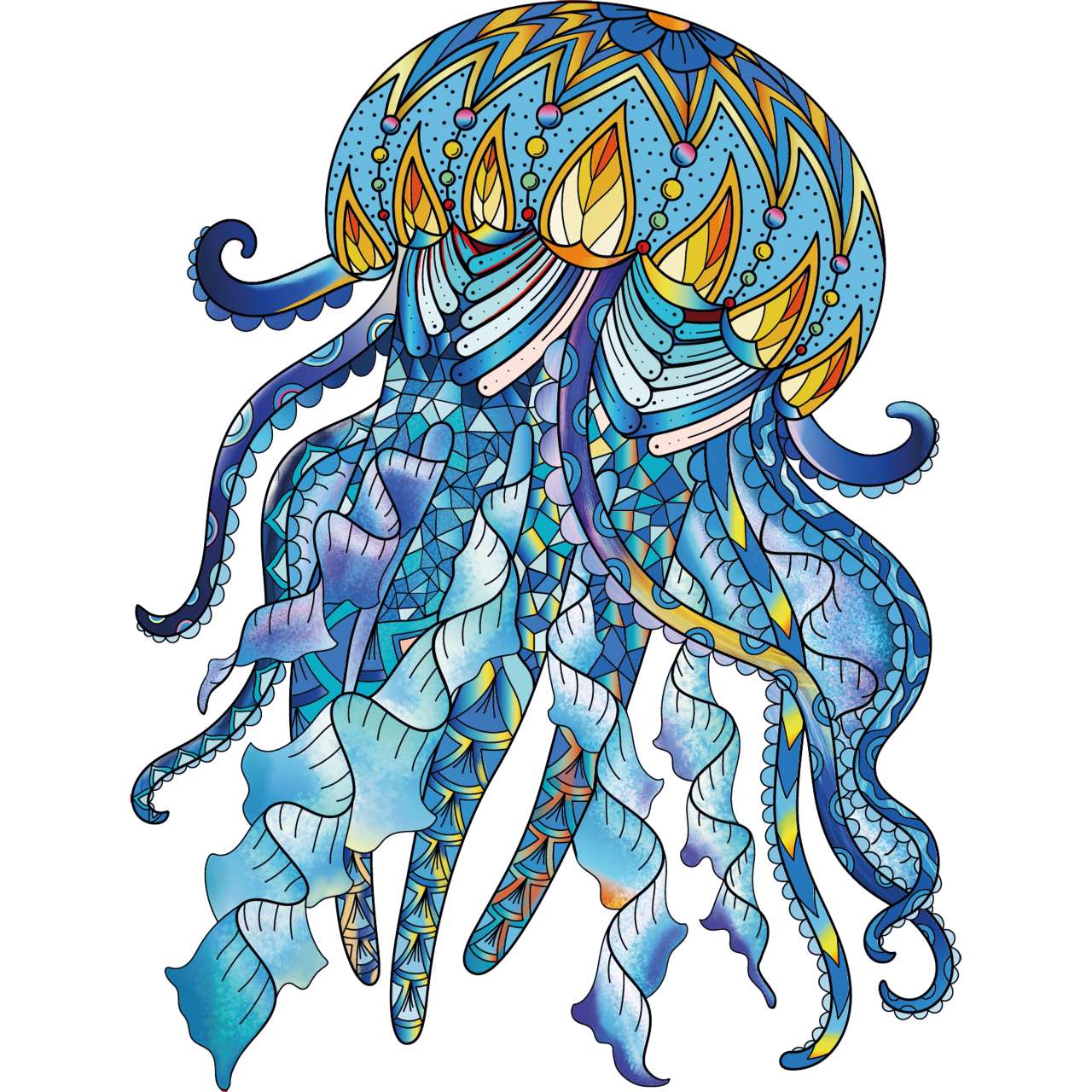 Rainbow Wooden Puzzle Jellyfisch (Qualle) 106tlg.