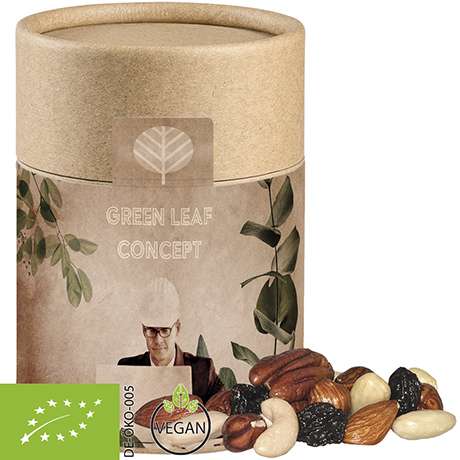 Bio Studentenfutter, ca. 80g, Kraftpapierdose Midi