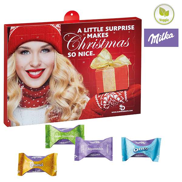Premium Präsent-Adventskalender mit Milka Favourites Mix