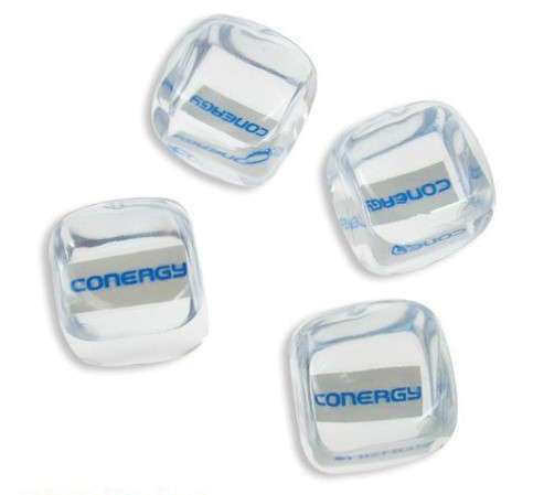 Logo-Eiswürfel (Fernostproduktion mit Luftfracht