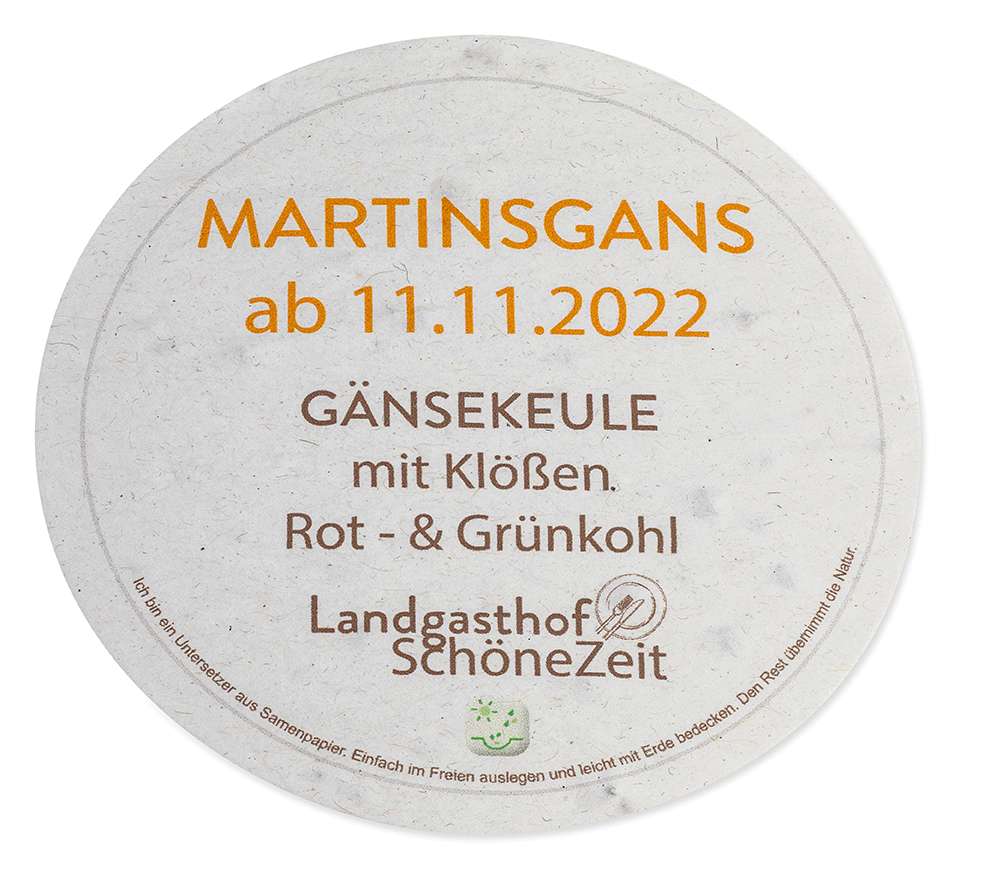 Samenpapier Bierdeckel