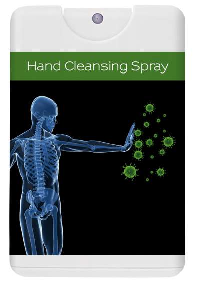 Handreinigungsspray in 16 ml Spray Card