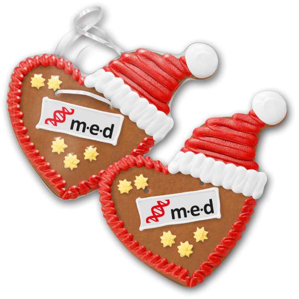 Lebkuchenherz mit Mütze
