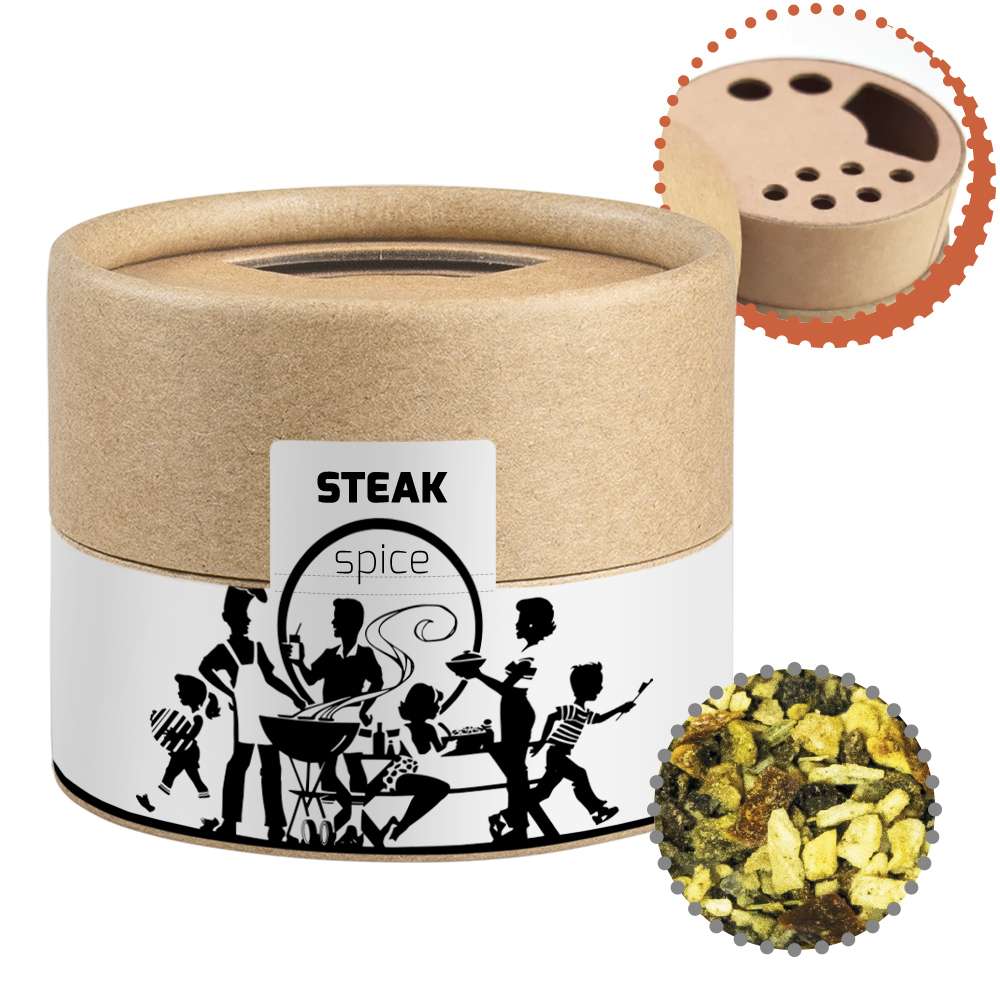 Gewürzmischung Steakgewürz, ca. 40g, Kraftpapierstreuer Mini