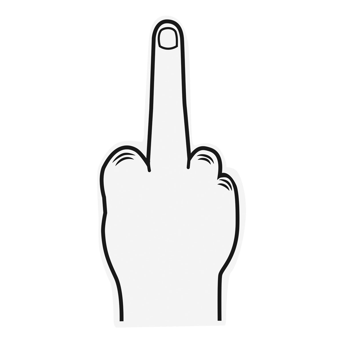 Winkehand aus Schaumstoff MITTELFINGER