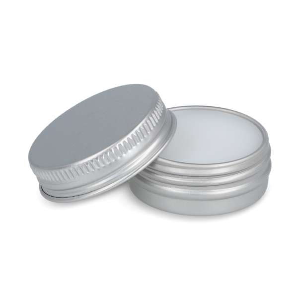 Runde Lippenbalsam-Dose aus recyceltem Aluminium