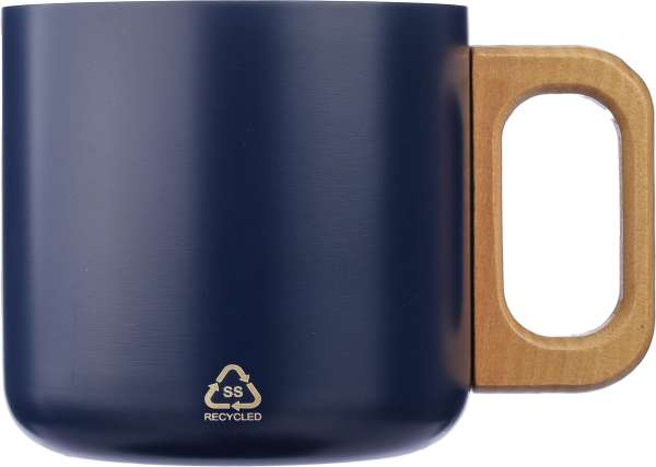 Doppelwandiger Becher aus recyceltem Edelstahl 400 ml Dwight