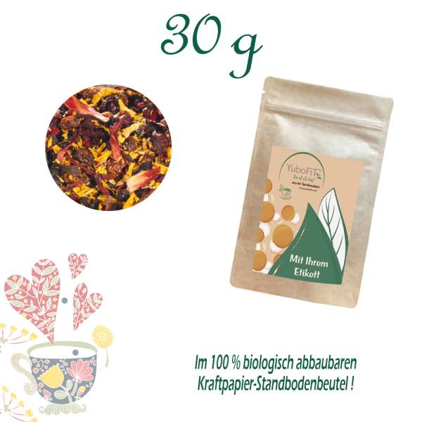 YuboFiT® Früchtetee Sanddorn-Holunderbeere