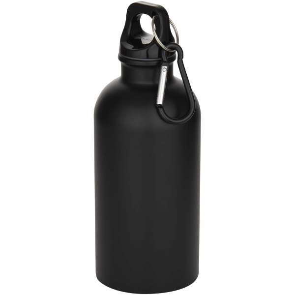 Oregon 400 ml matte RCS-zertifizierte einwandige Trinkflasche aus recyceltem Edelstahl mit Karabiner