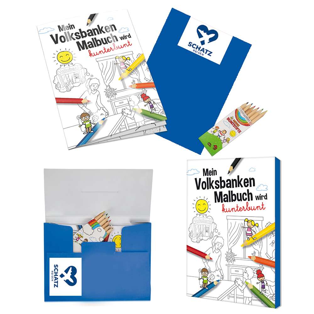 Malbuch / Mal-Set A6 - Volksbanken