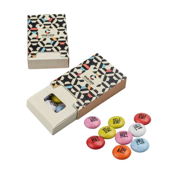 SCHOKOLADENLINSEN MIT DRUCK BRAND ME! ZIP BOX