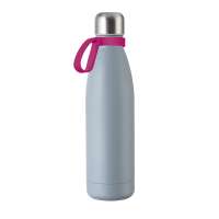 Flasche grau, Ring magenta