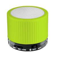 Lautsprecher schwarz, Gitter weiß, Hülle hellgrün