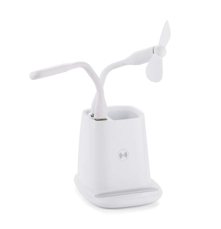 Schreibtischbehälter mit Induktionsladegerät BERGO