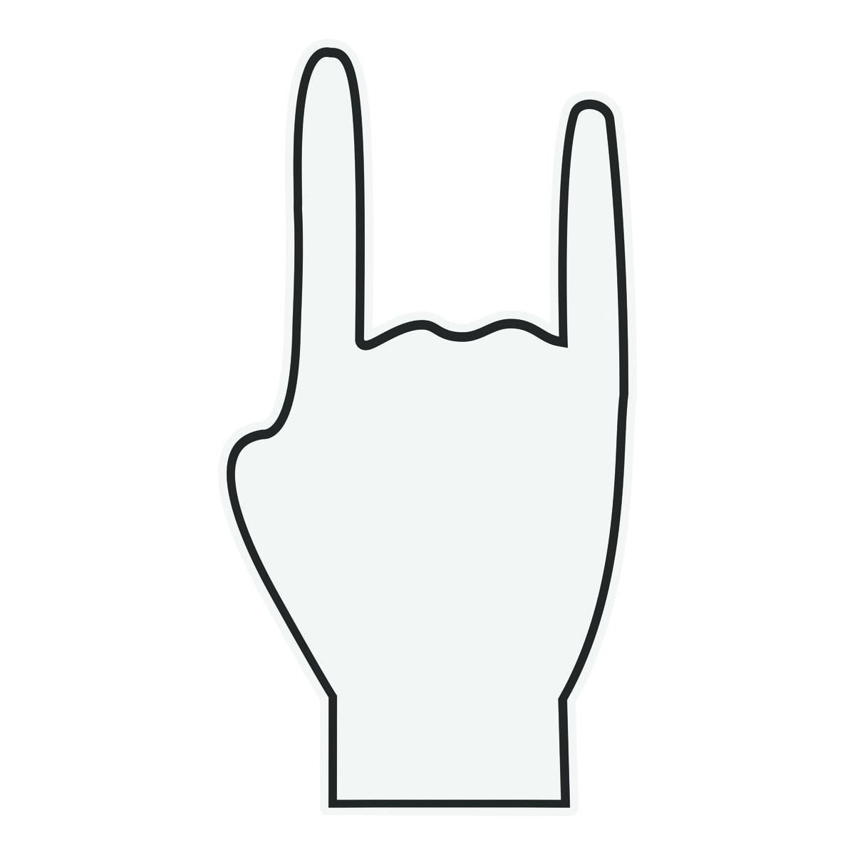 Winkehand aus Schaumstoff ROCKER SCHMAL