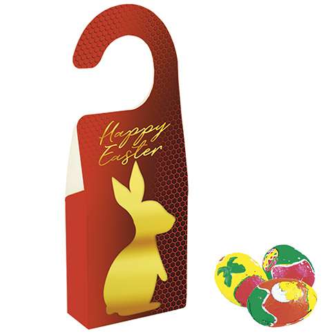 Schoko Ostereier, ca. 40g, Türhänger Box