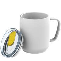 Becher weiß, Deckel gelb