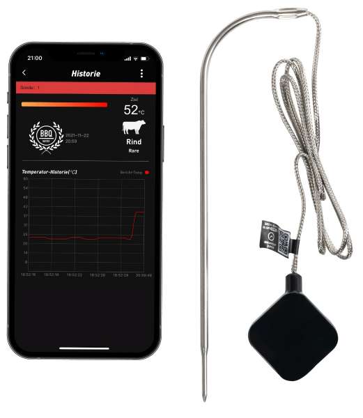 HOT Grillthermometer mit App und Wireless Temperaturfühler