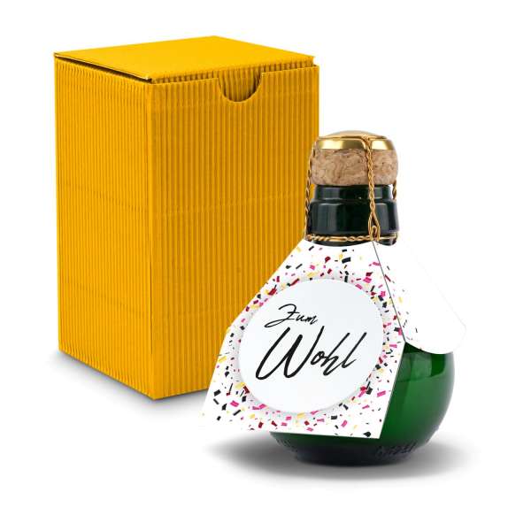 Kleinste Sektflasche der Welt! Zum Wohl - Inklusive Geschenkkarton in, 125 ml
