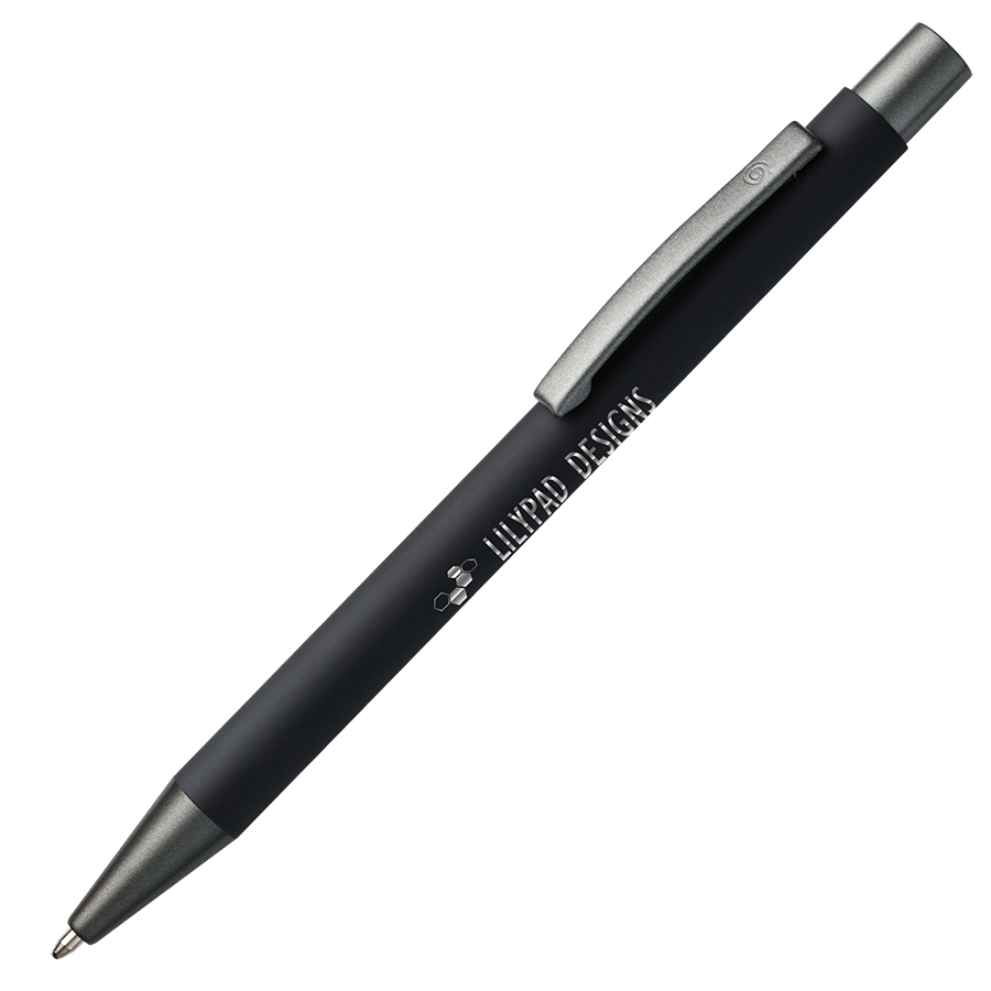 BARBADOS soft touch Kugelschreiber mit Spiegel Gravur