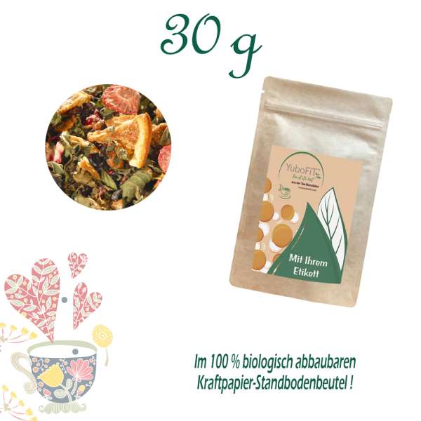 YuboFiT® Früchtetee HEDWIG LIEBT ERDBEERE UND MINZE