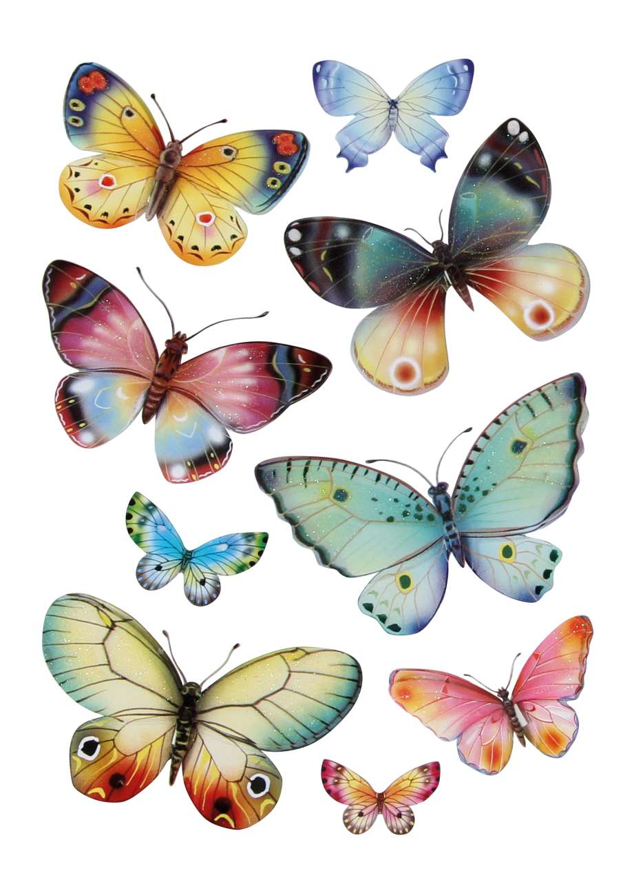 Sticker Schmetterling 3D (9er Set)
