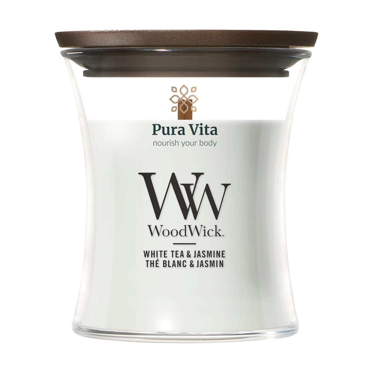 WoodWick White Tea & Jasmine Mini Candle Duftkerze
