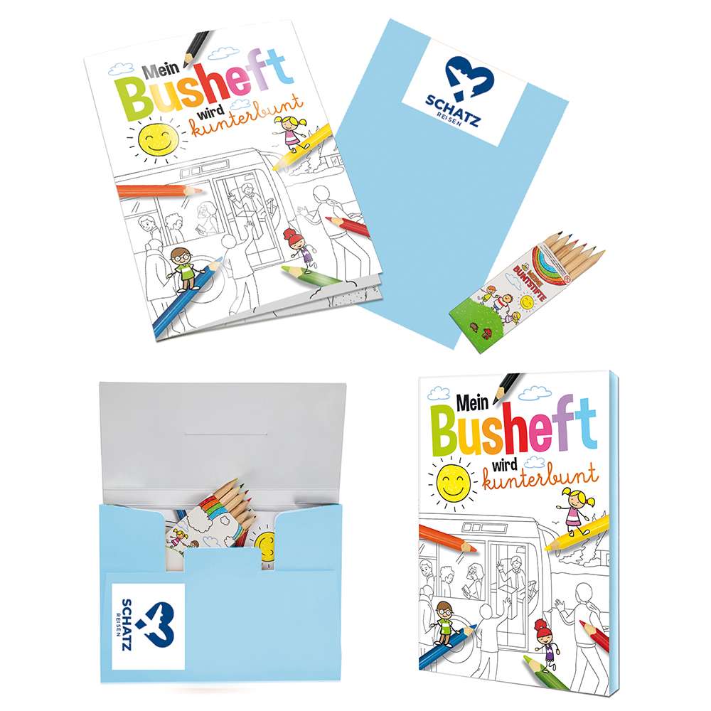 Malbuch / Mal-Set A6 - Bus