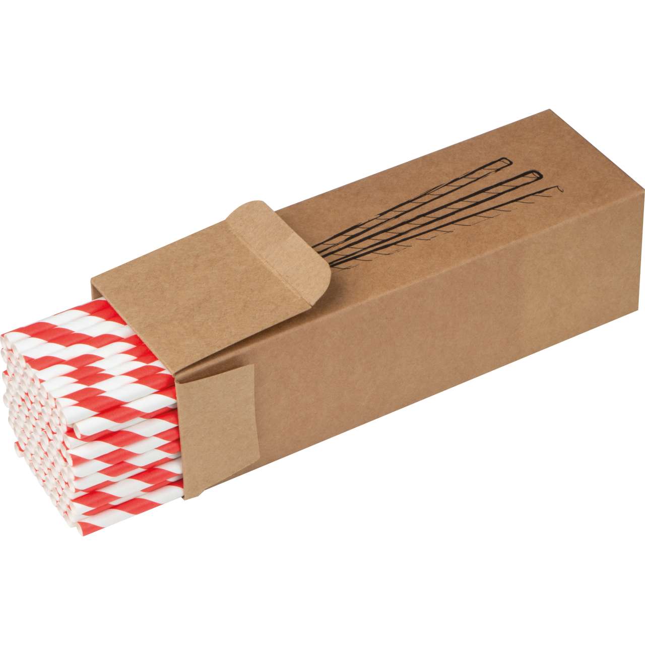 100er Set Trinkhalme aus Papier