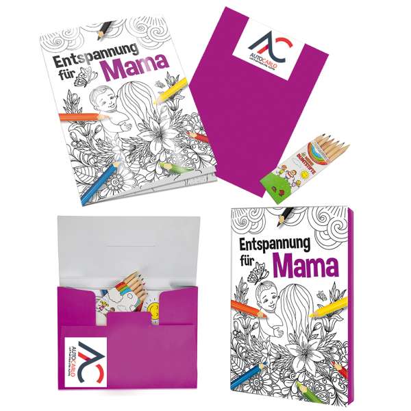 Malbuch / Mal-Set A6 - Entspannung für Mama