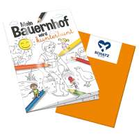 Malbuch mit 1-c Logoeindruck
